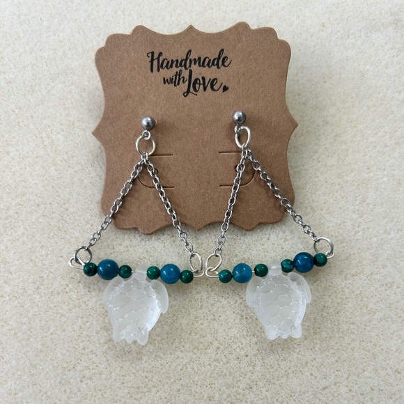 Handmade Jewelry - Hand Crafted Sea turtle earrings